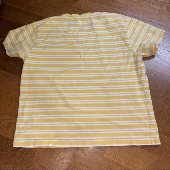 L.L. Bean butter Yellow & White Striped Tee XS - Picture 5 of 5